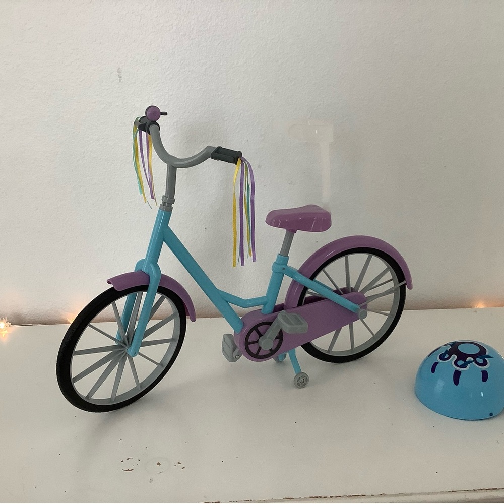 18” Inch Doll Blue and Purple Toy Bicycle